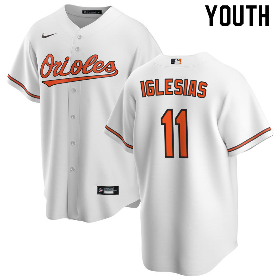 Nike Youth #11 Jose Iglesias Baltimore Orioles Baseball Jerseys Sale-White